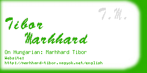 tibor marhhard business card